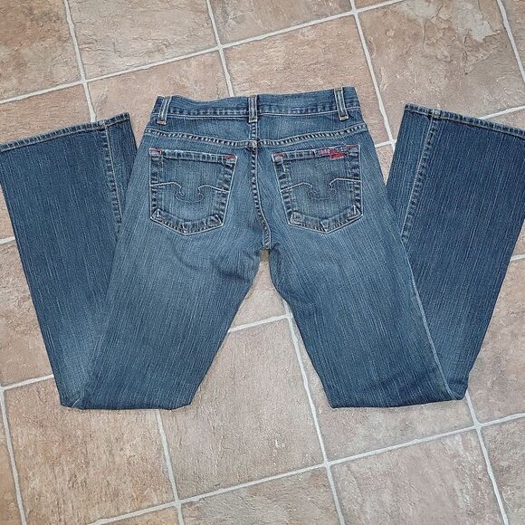 ☆ Blue Cult Vintage Stretch Flare Jeans Size 26 ☆ Made In USA ☆ - Picture 1 of 9